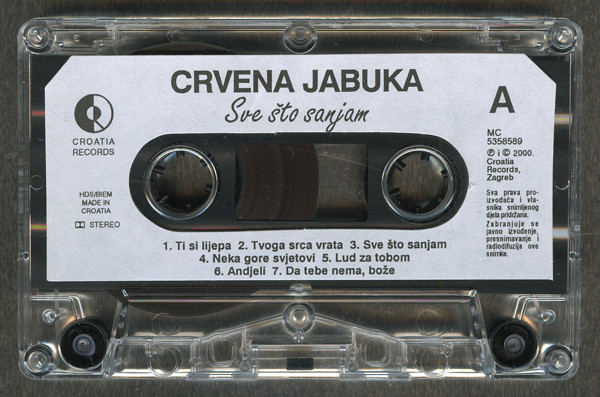 Crvena Jabuka - Sve Što Sanjam (Cass, Album)