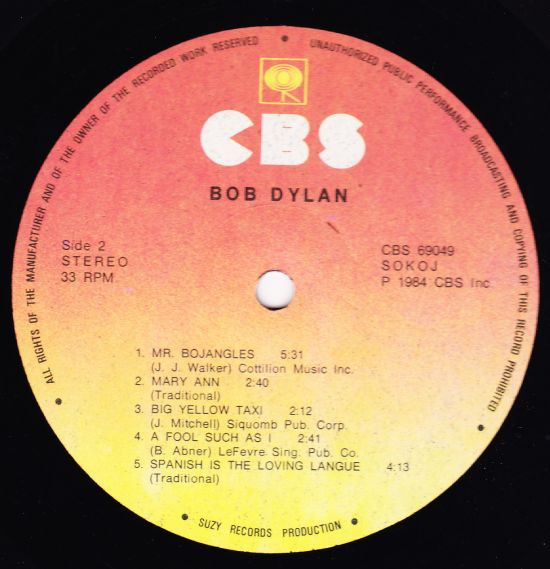 Bob Dylan - Dylan (LP, Album, RE)