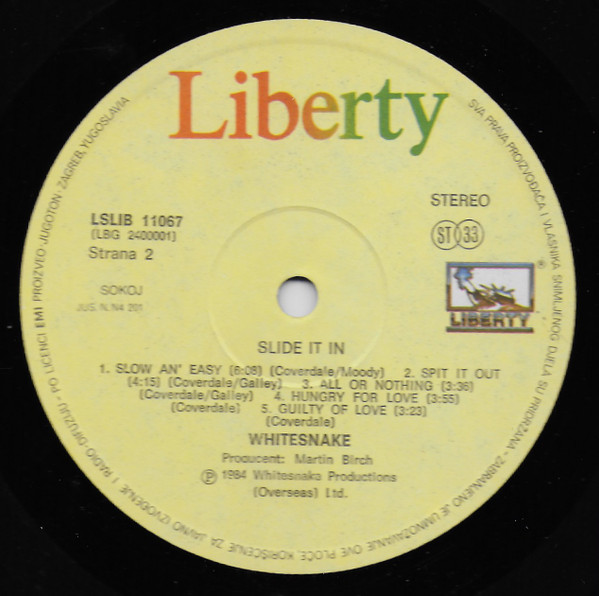 Whitesnake - Slide It In (LP, Album)