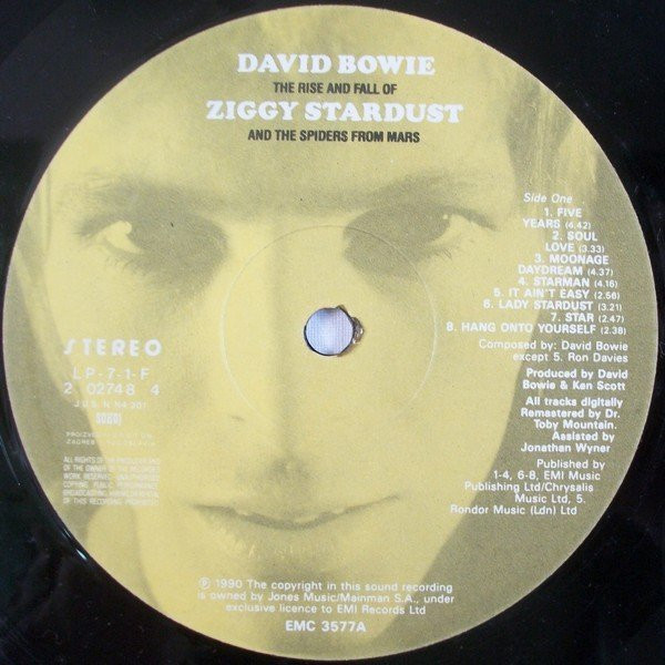 David Bowie - The Rise And Fall Of Ziggy Stardust And The Spiders From Mars (LP, Album, RE, RM)