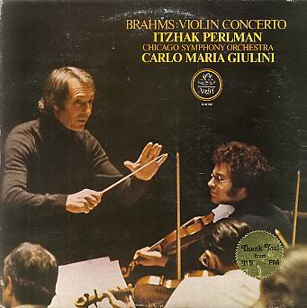 Brahms* / Itzhak Perlman, Chicago Symphony Orchestra* / Carlo Maria Giulini - Violin Concerto (LP, Album, Quad)