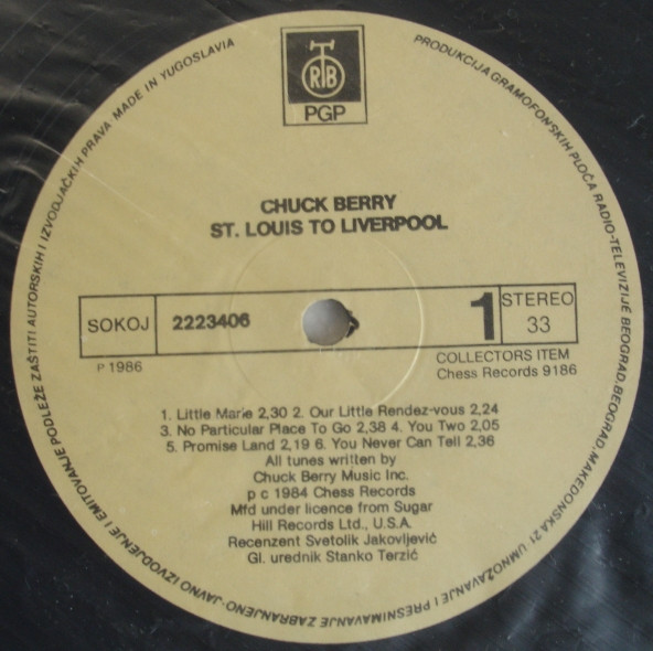 Chuck Berry - St. Louis To Liverpool (LP, Album, RE)