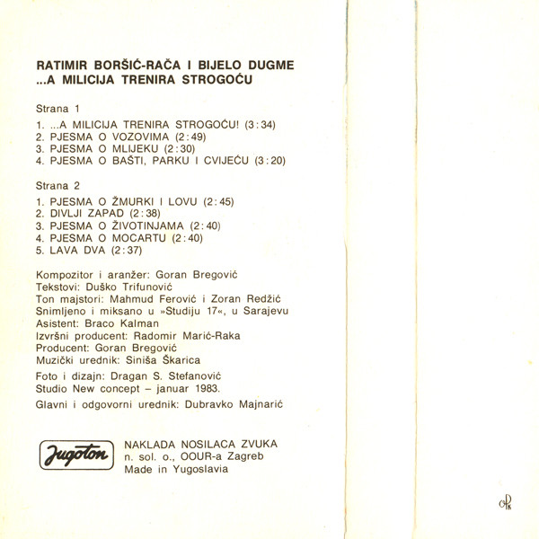 Ratimir Boršić - Rača, Bijelo Dugme - ...A Milicija Trenira Strogoću! I Druge Pjesmice Za Djecu (Cass, Album)