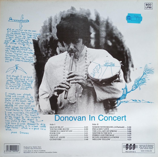 Donovan - Donovan In Concert (LP, Album, RE)