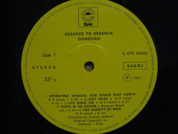 Donovan - Essence To Essence (LP, Album)