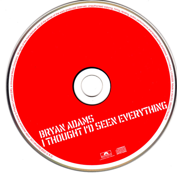 Bryan Adams - I Thought I'd Seen Everything (CD, Single)