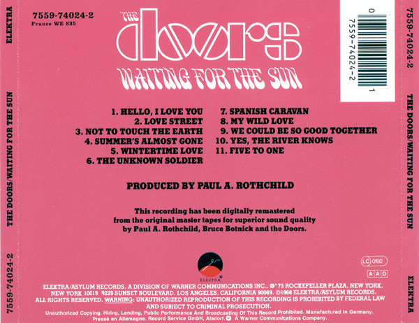 The Doors - Waiting For The Sun (CD, Album, RE, RM)