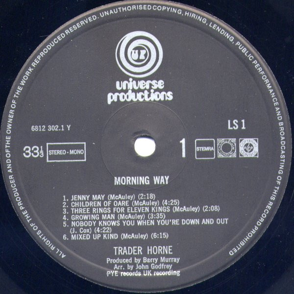 Trader Horne - Morning Way (LP, Album, RE)