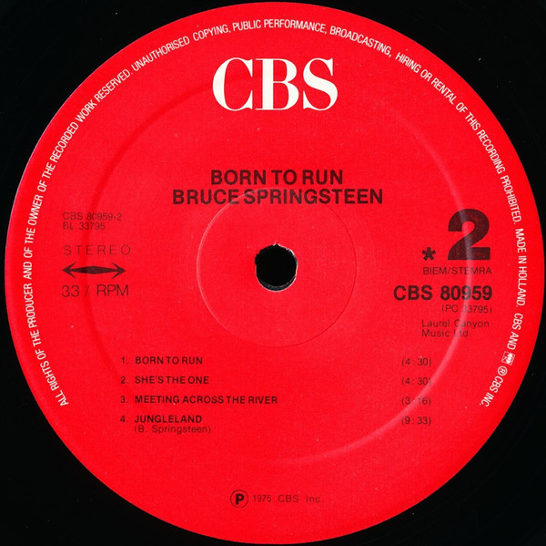 Bruce Springsteen - Born To Run (LP, Album, RE, Red)