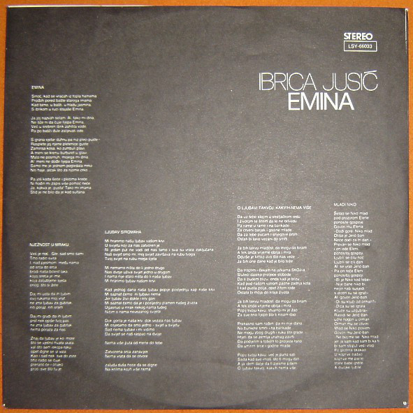 Ibrica Jusić - Emina (LP, Album, RE)