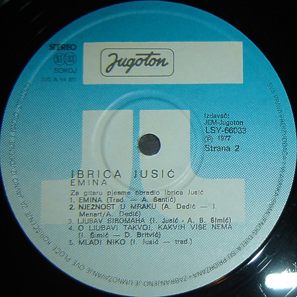 Ibrica Jusić - Emina (LP, Album, RE)