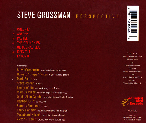 Steve Grossman - Perspective (CD, Album, RE)