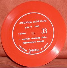 Arsen Dedić - Posjetiocima Melodije Jadrana Split 65 (Flexi, 6