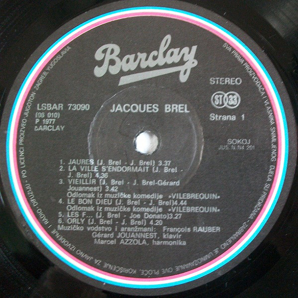 Jacques Brel - Brel (LP, Album)