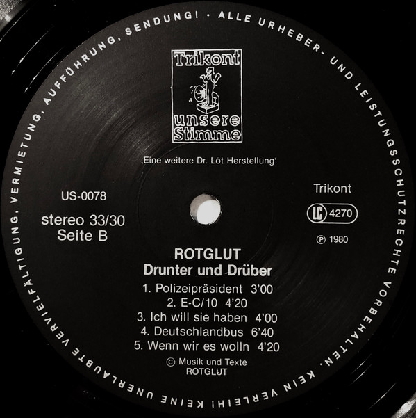 Rotglut - Drunter & Drüber (LP, Album)