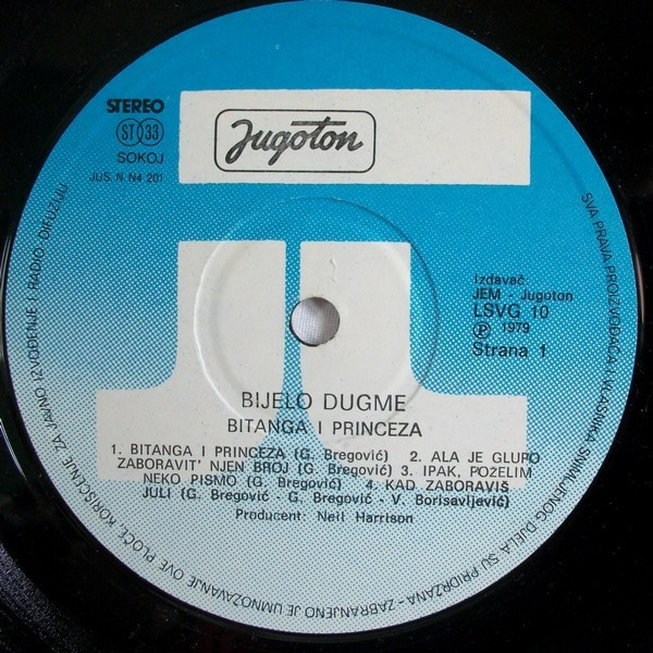 Bijelo Dugme - Bitanga I Princeza (LP, Album, RE)