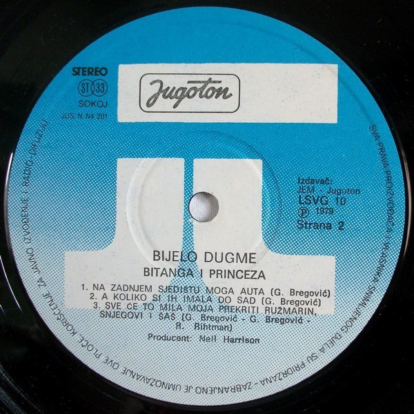 Bijelo Dugme - Bitanga I Princeza (LP, Album, RE)