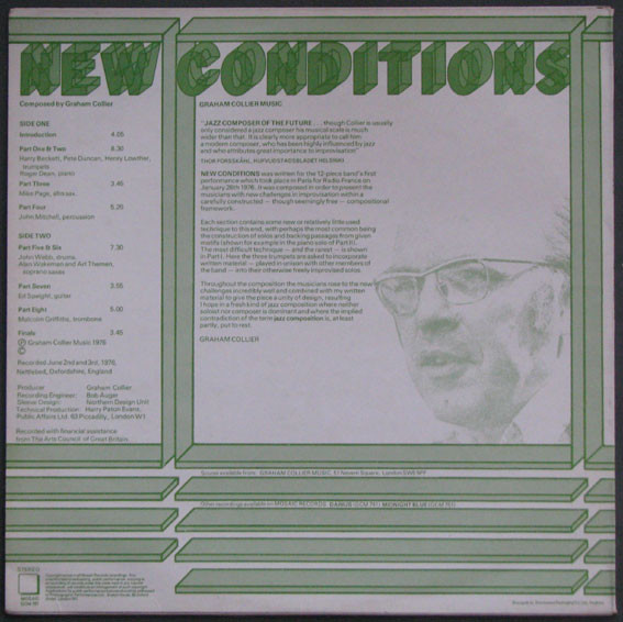 Graham Collier Music - New Conditions (LP)
