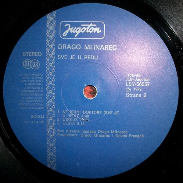 Drago Mlinarec - Sve Je U Redu (LP, Album, RP, Dar)