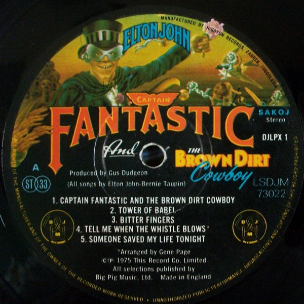 Elton John - Captain Fantastic And The Brown Dirt Cowboy (LP, Album)