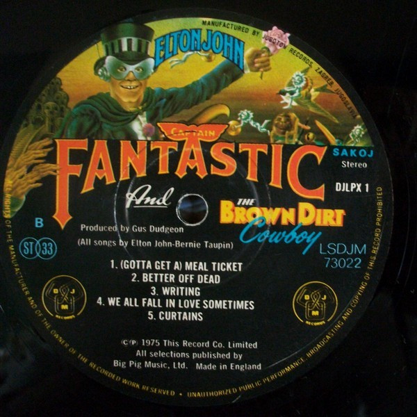 Elton John - Captain Fantastic And The Brown Dirt Cowboy (LP, Album)