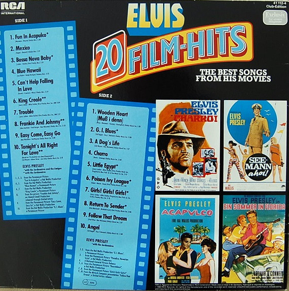 Elvis* - 20 Film-Hits (The 20 Best Songs From His Movies) (LP, Comp, Club)
