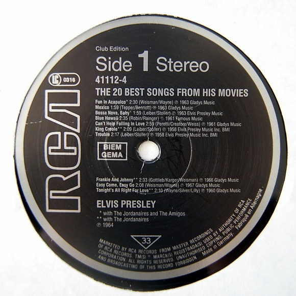 Elvis* - 20 Film-Hits (The 20 Best Songs From His Movies) (LP, Comp, Club)