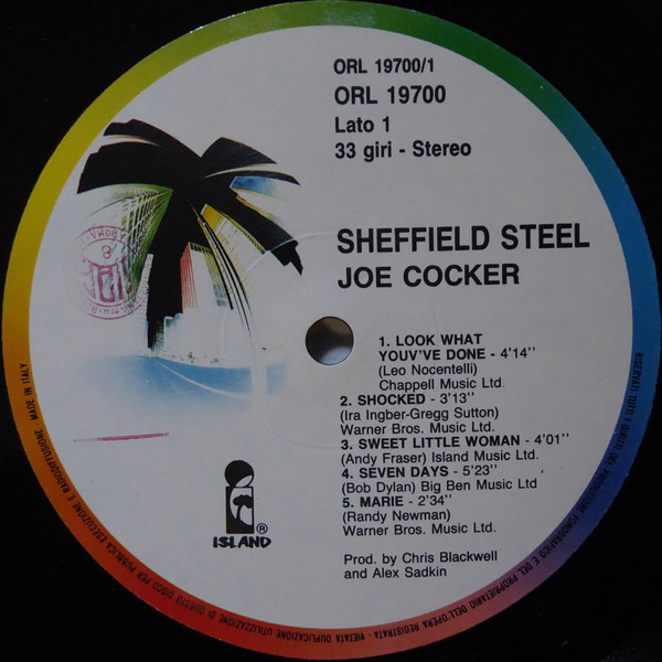 Joe Cocker - Sheffield Steel (LP, Album, RE)