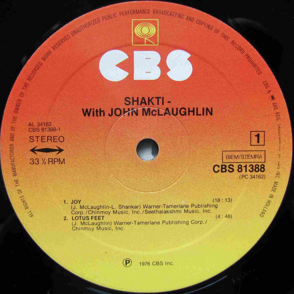Shakti (2) With John McLaughlin - Shakti With John McLaughlin (LP, Album)