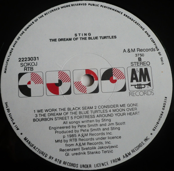 Sting - The Dream Of The Blue Turtles (LP, Album)
