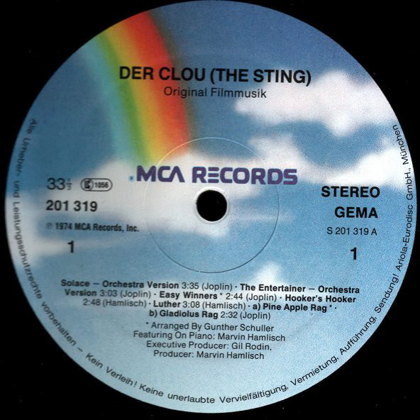 Marvin Hamlisch - The Sting (Original Motion Picture Soundtrack) (LP, Album, RE)