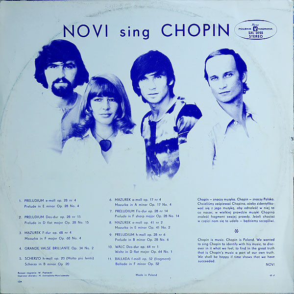 Novi* - Novi Sing Chopin (LP, Album)