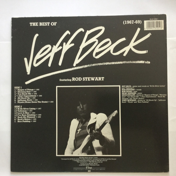 Jeff Beck Featuring Rod Stewart - The Best Of Jeff Beck (1967-69) (LP, Comp)
