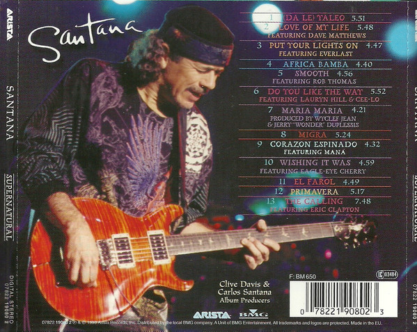 Santana - Supernatural (CD, Album)