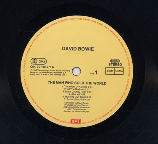David Bowie - The Man Who Sold The World (LP, Album, RE, RM, Gat)