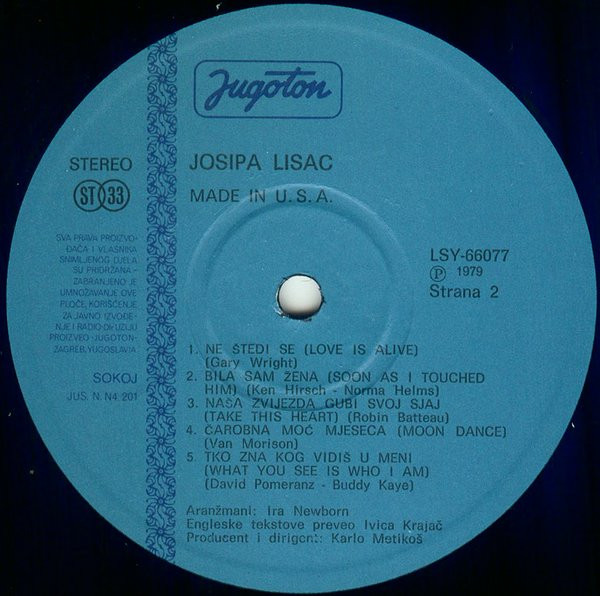 Josipa Lisac - Made In U.S.A. (LP, Album)