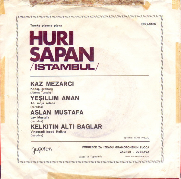 Huri Sapan - Kaz Mezarci / Yeşilim Aman / Aslan Mustafa / Kelkitin Alti Baglar (7