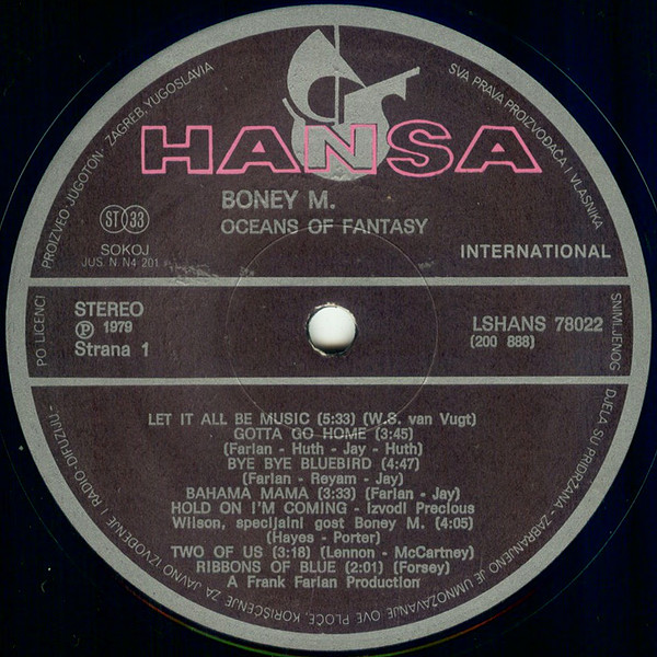 Boney M. - Oceans Of Fantasy (LP, Album, RP, Gat)
