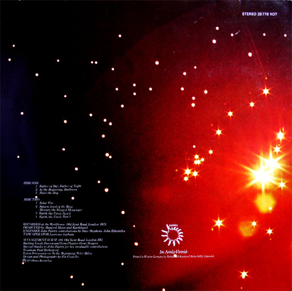 Manfred Mann's Earth Band - Solar Fire (LP, Album, RE, Gat)