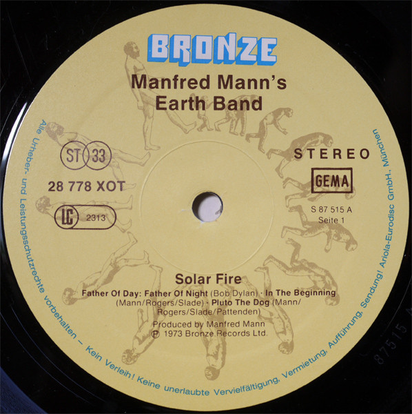 Manfred Mann's Earth Band - Solar Fire (LP, Album, RE, Gat)