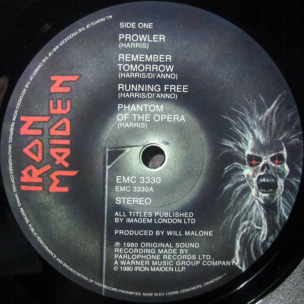 Iron Maiden - Iron Maiden (LP, Album, RE)