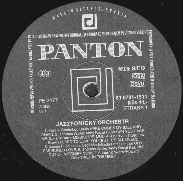 Jazzfonický Orchestr - The Jazzphonic Orchestra (LP, Album)