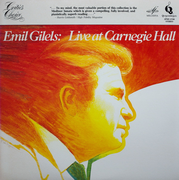 Emil Gilels - Live At Carnegie Hall  (2xLP, Album, RE, RM)