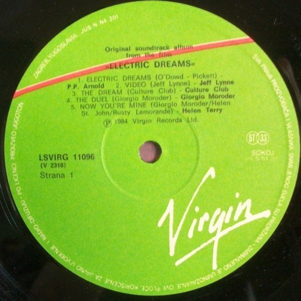 Various - Electric Dreams (Original Soundtrack From The Film) (LP, Album, Sou)