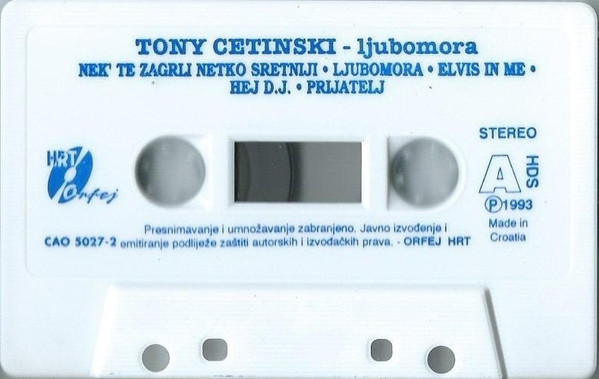 Tony Cetinski - Ljubomora (Cass, Album)