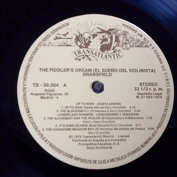 Dransfield - The Fiddler's Dream (El Sueño Del Violinista) (LP, Album)
