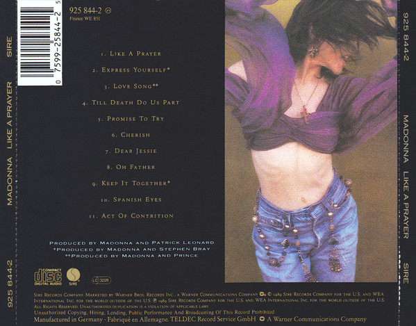 Madonna - Like A Prayer (CD, Album)