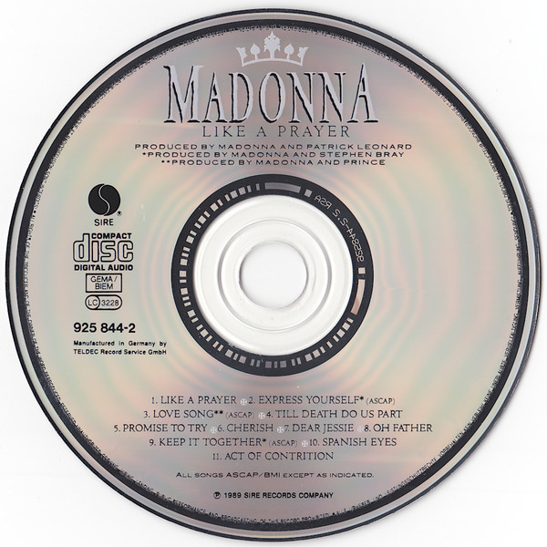 Madonna - Like A Prayer (CD, Album)
