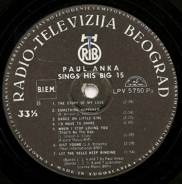Paul Anka - Paul Anka Sings His Big 15 Volume 2 (LP, Comp)