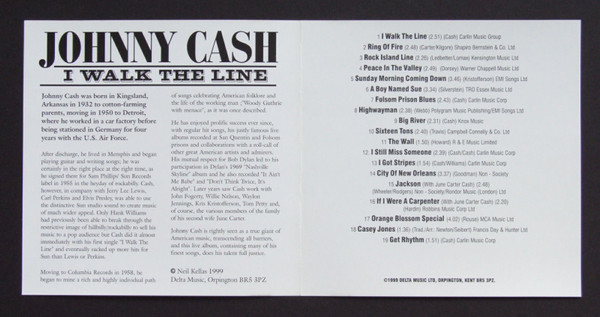 Johnny Cash - I Walk The Line - Recorded Live In Concert (CD)